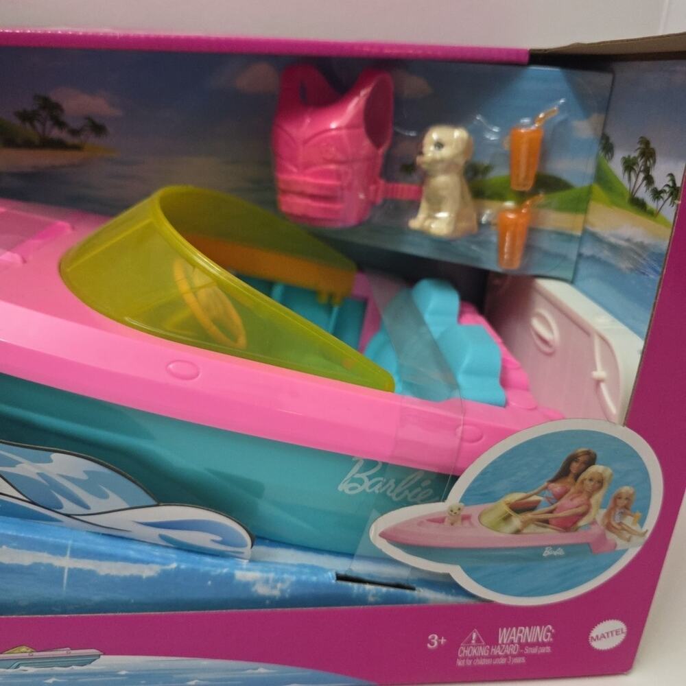 Mattel Barbie Boat with Puppy and Accessories New In Box Sealed - Picture 2 of 7